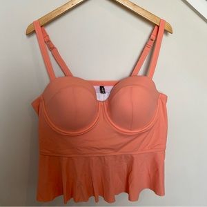 Torrid | Peplum style underwire bathing suit top size 3